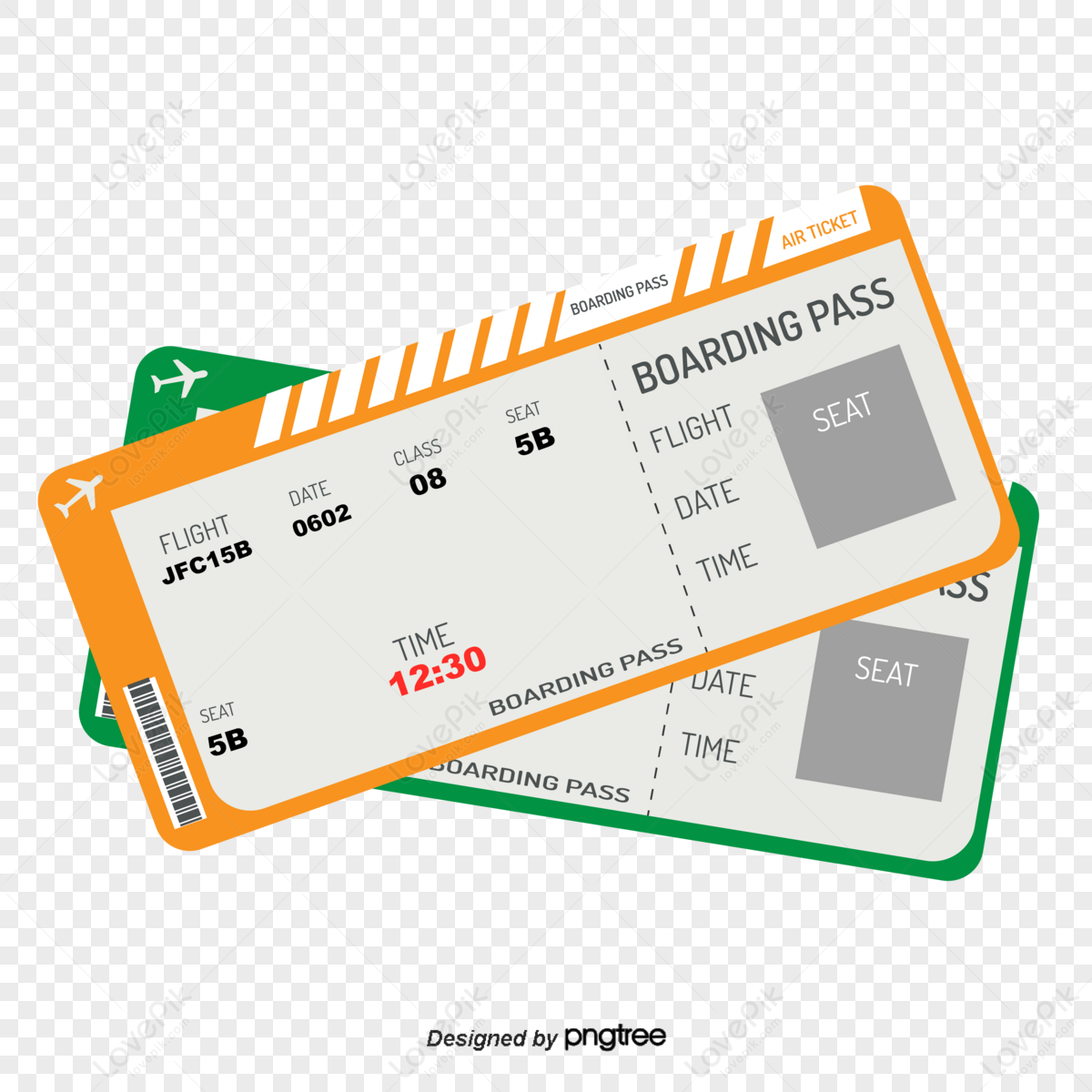 simple color flight ticket boarding pass,seats,admit png image