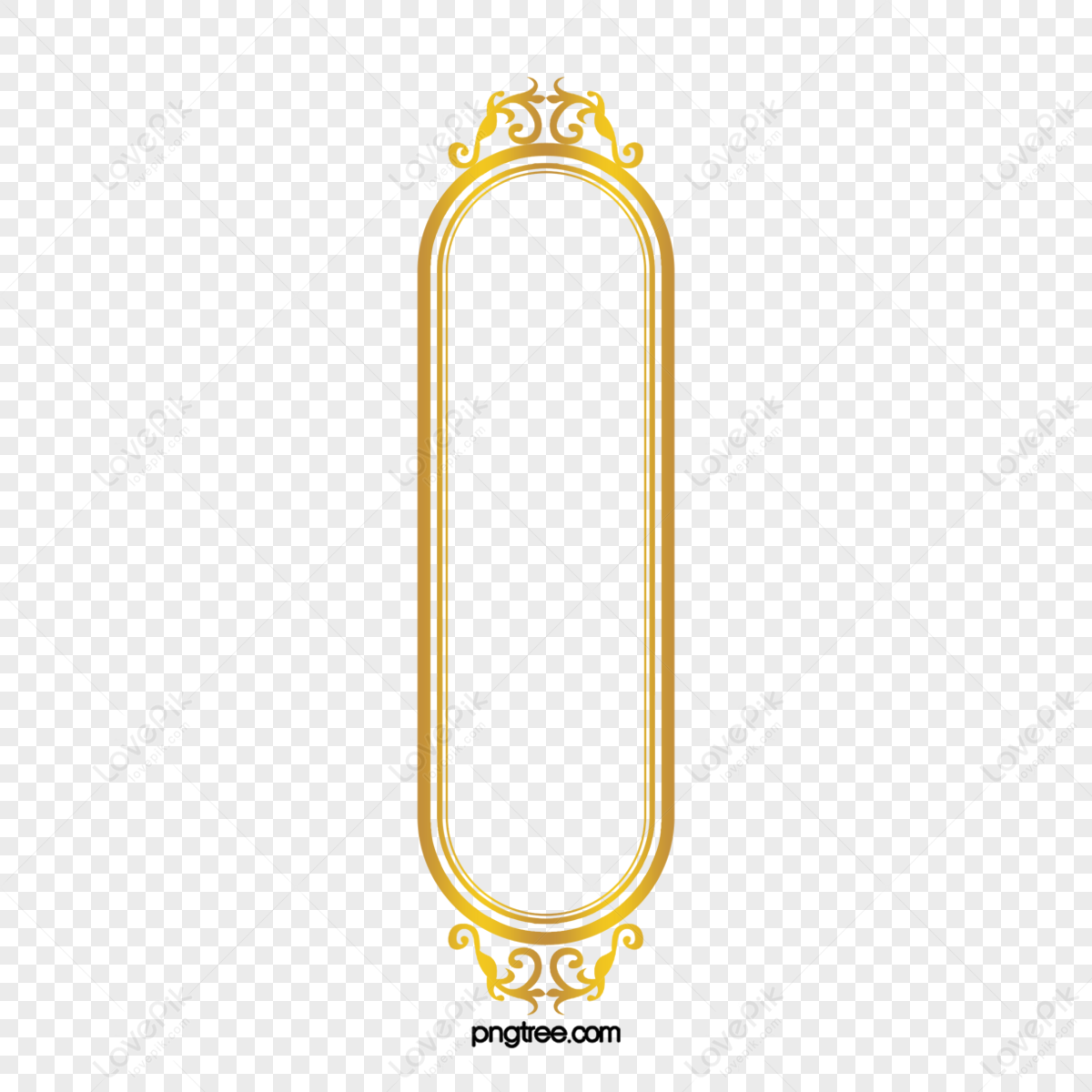 Golden Rectangle Frame PNG Images With Transparent Background | Free ...