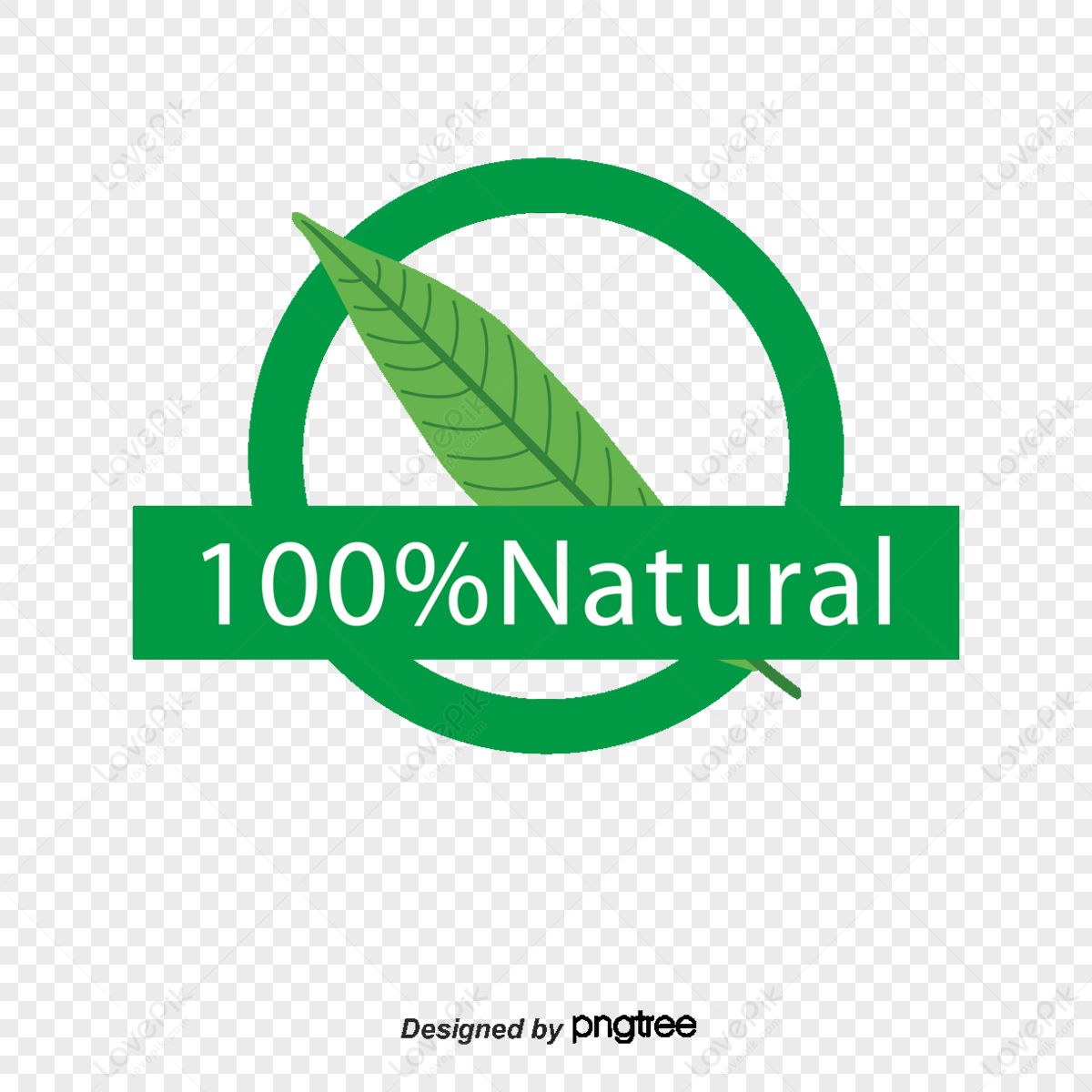 AI-rec-01- 100% Natural Logo Design