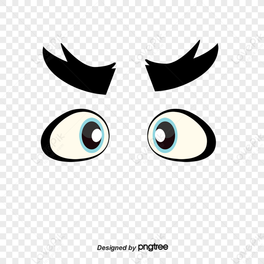 Vector Cartoon Eyes Big Eyes Look,animal Eyes,looking Into Eyes PNG ...