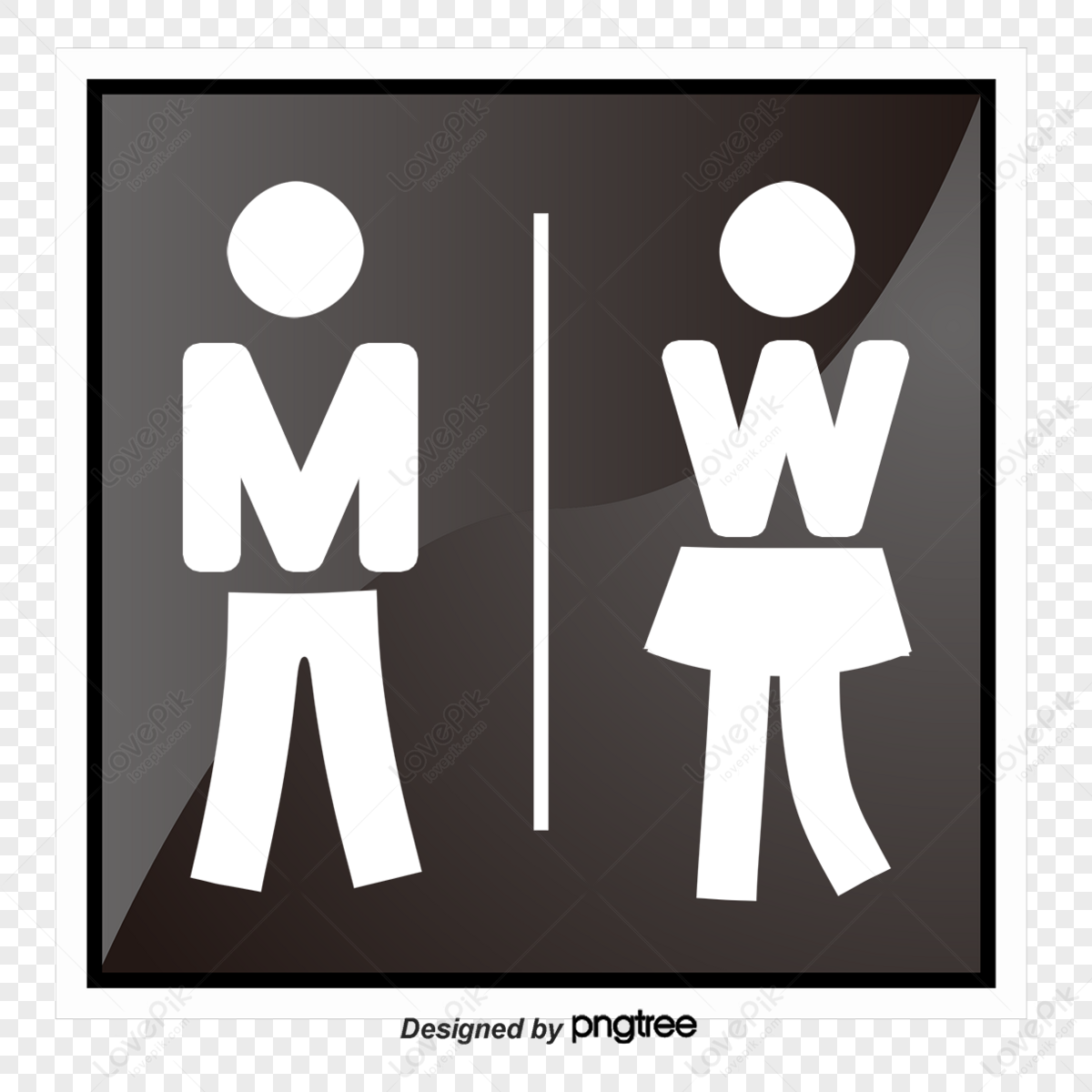 Toilet icon in silhouette logo Royalty Free Vector Image