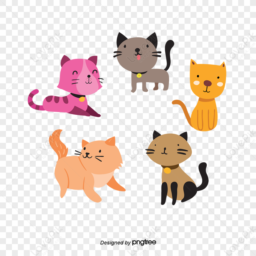 Vector Hand-painted Cartoon Cat,childrens Book Illustrations,cartoon ...