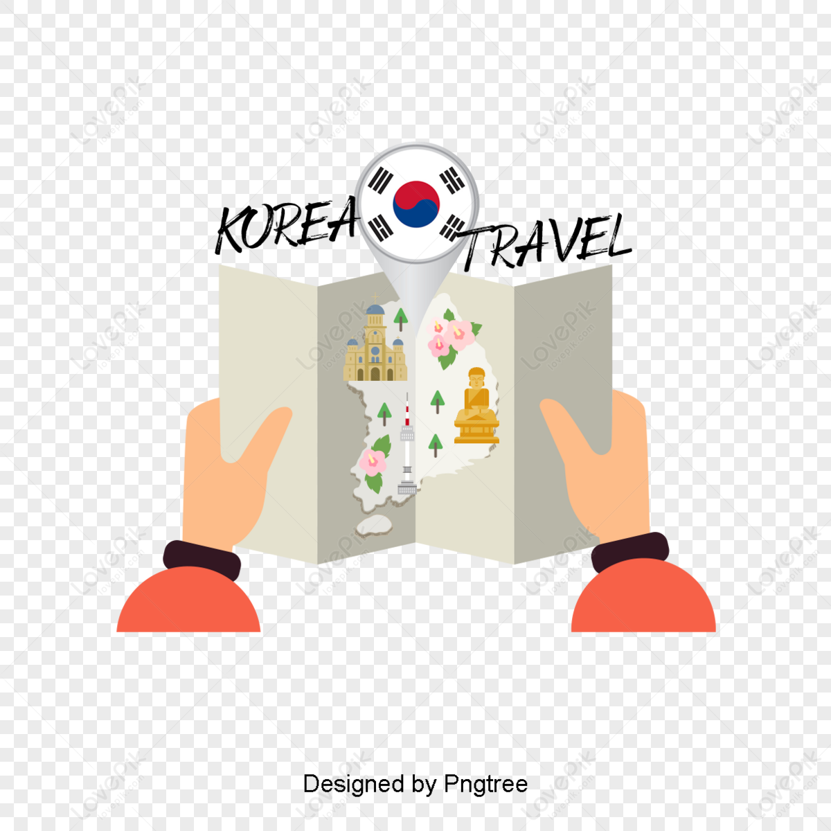 Beautiful Korea vacation background,shape,holiday,simplicity png hd transparent image