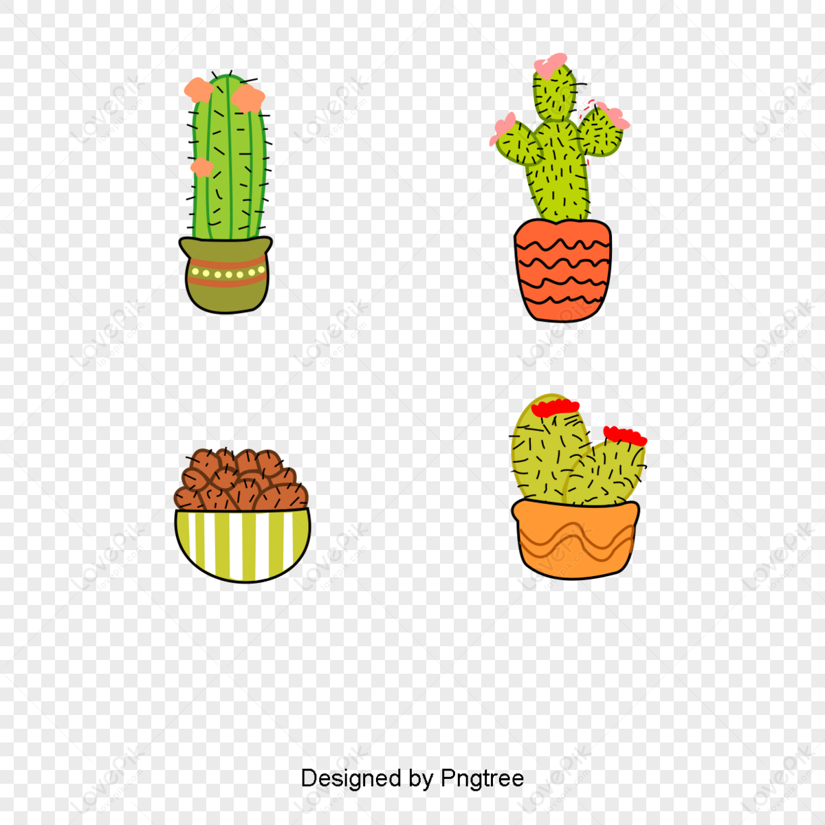 Cartoon Cactus PNG Images, Cartoon Clipart, Hand Painted, Cactus PNG  Transparent Background - Pngtree