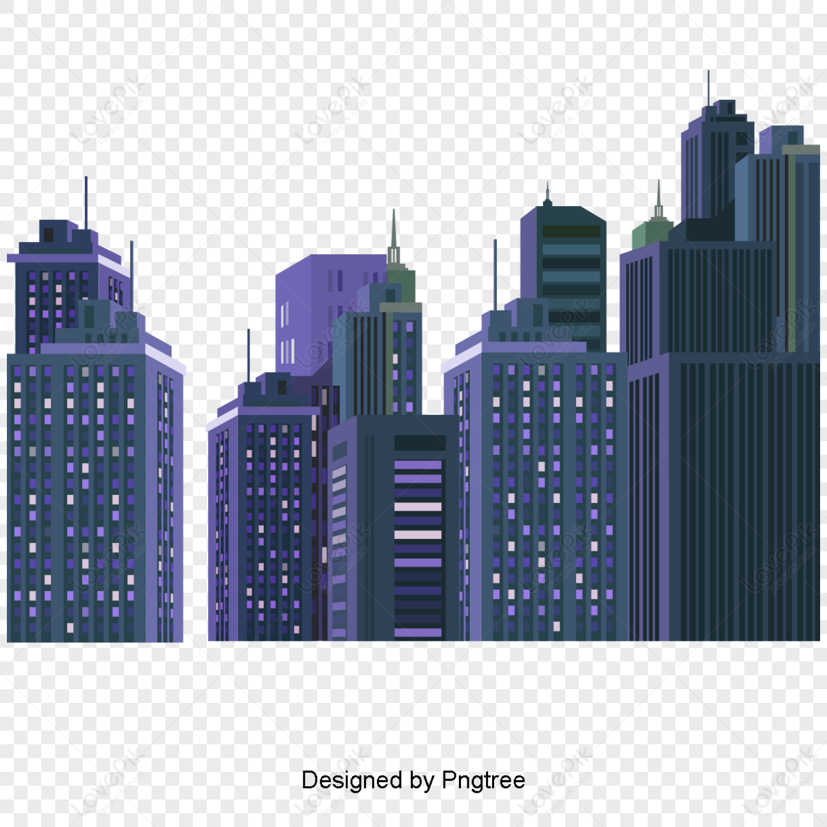 Cartoon Architecture Design Of Urban Life,structure,scene PNG ...