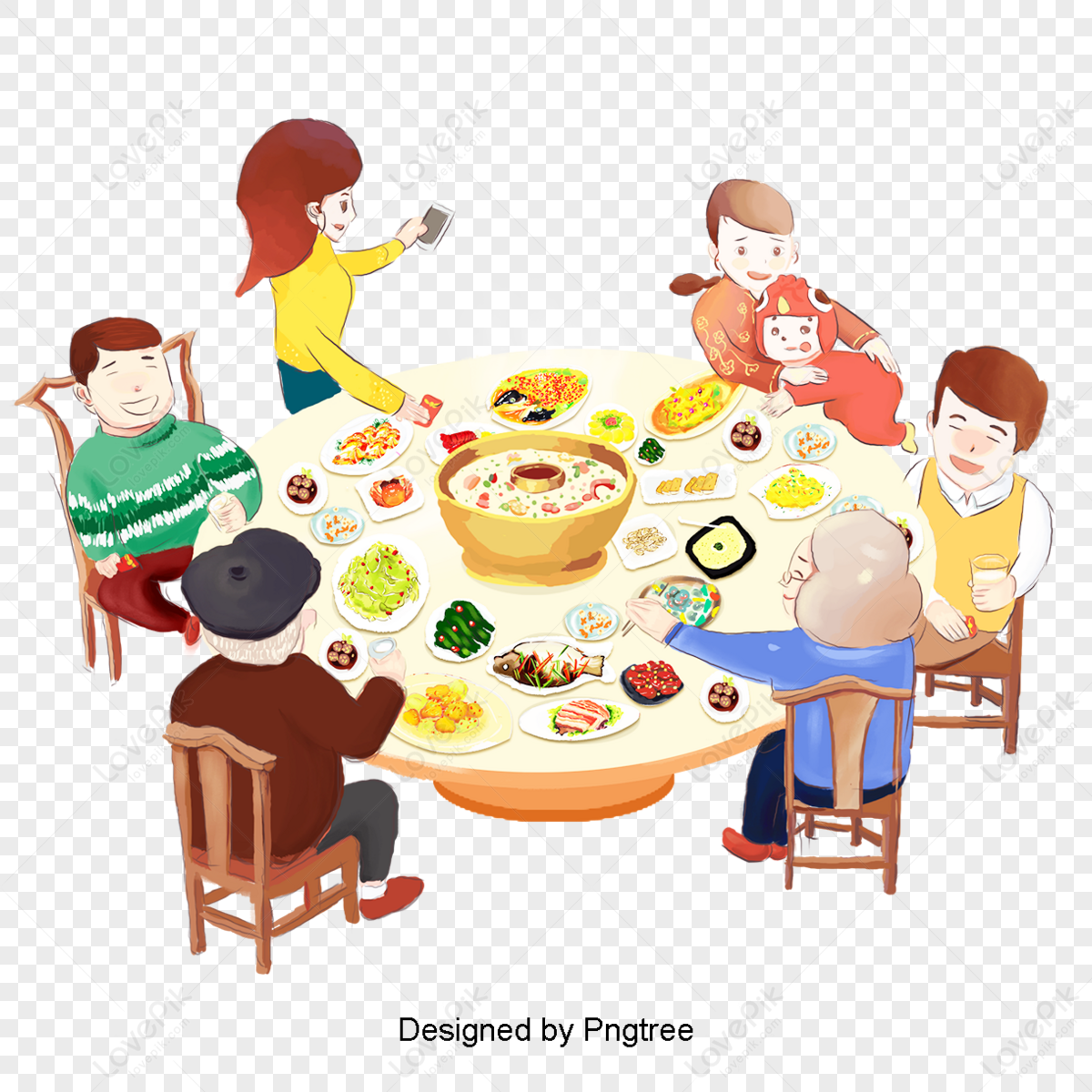 Cartoon Happy Family Design Pattern,simplicity,meal,group Photos PNG Hd ...