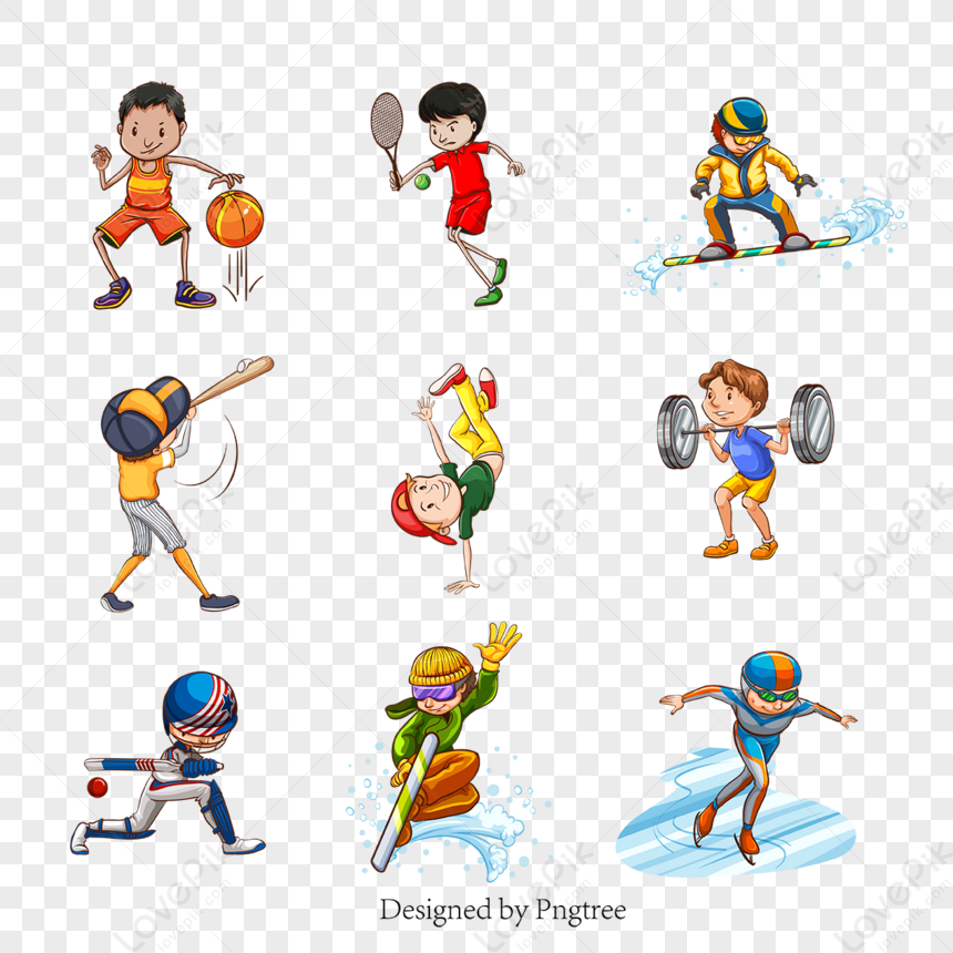 Cartoon Sports Exercise Villain,skating,cartoon Villains,basketball PNG ...