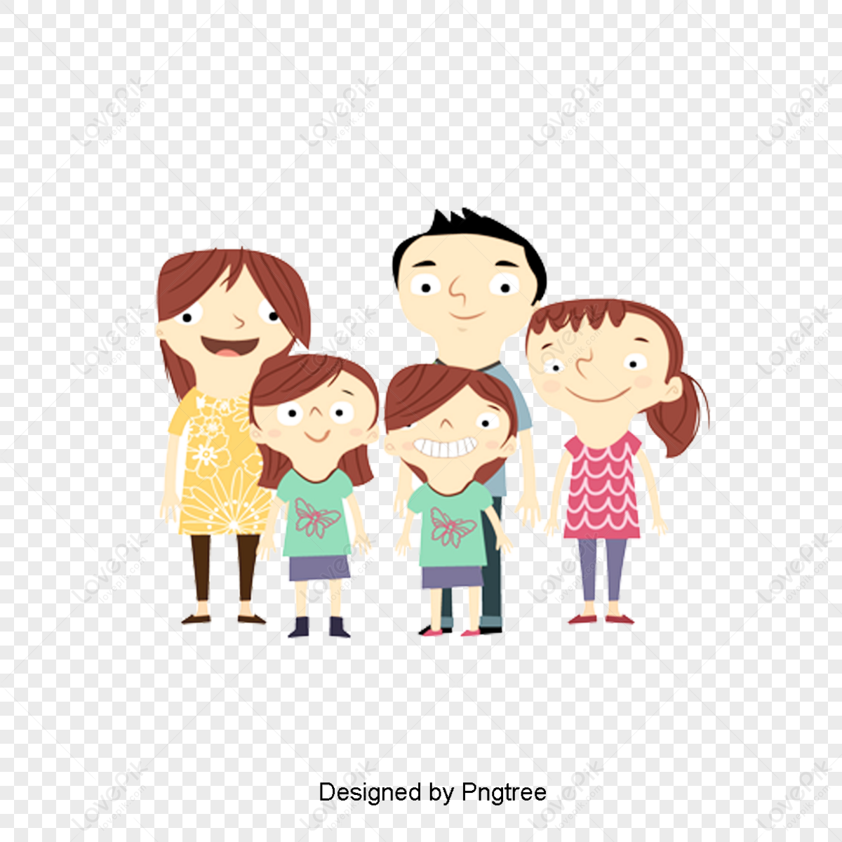 รูปภาพครอบครัวการ์ตูน, ดาวน์โหลดภาพ Png ฟรี, พื้นหลัง - Lovepik