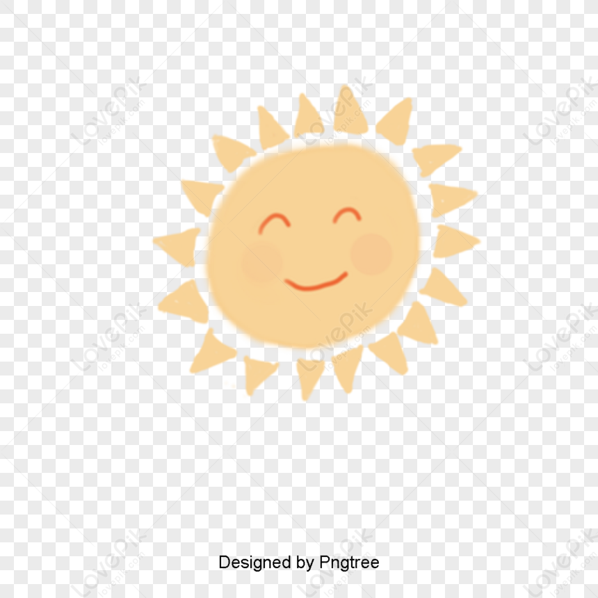 Cartoon Hand-painted Lovely Sun,head,sunburst,cute PNG Transparent ...