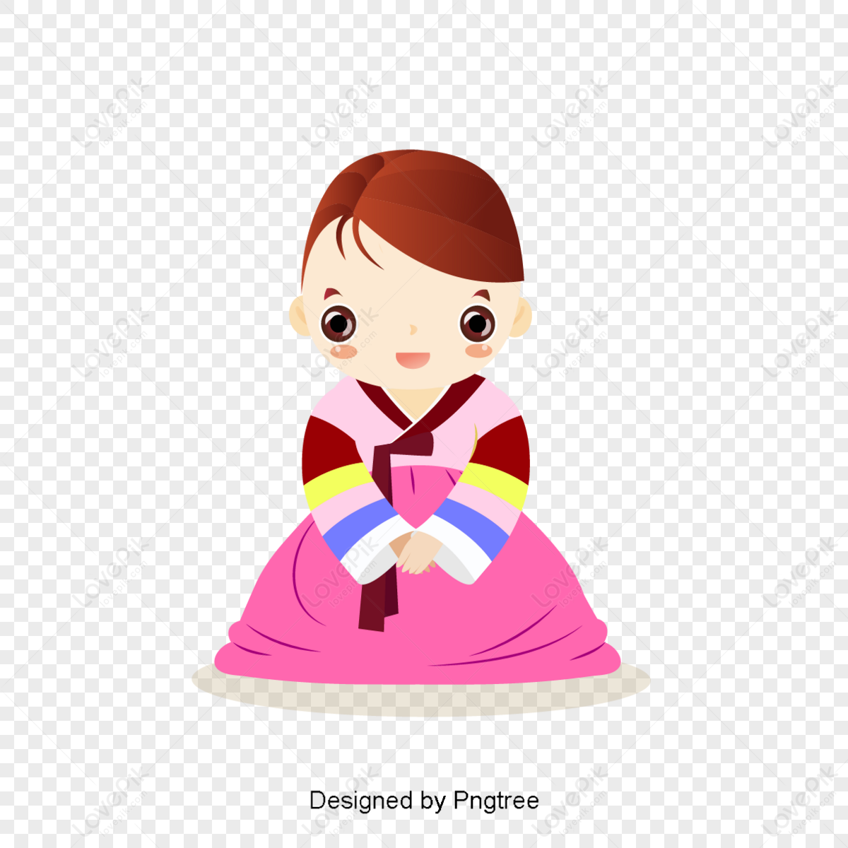 Cartoon standing girl wear korea clothing design,winter,queen free png