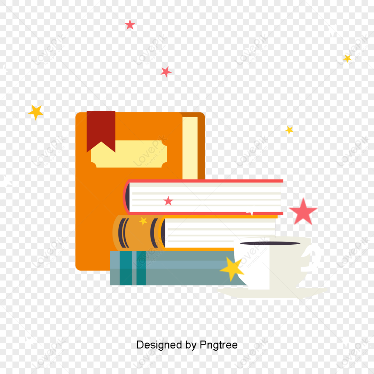Colorful book design materials,learning,knowledge,graphic png image