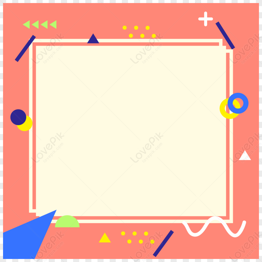 Hand Painted Square Painted Board,slash,dot,cute Png Image And Clipart 