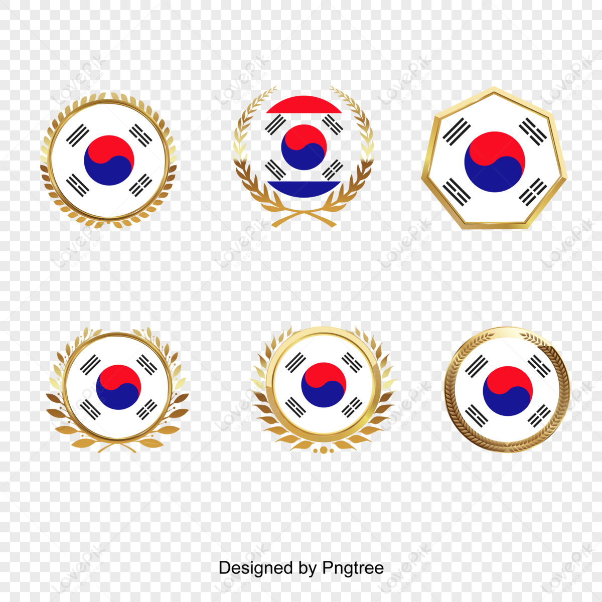 Luxury golden korea flag,sport,glowing,national png free download