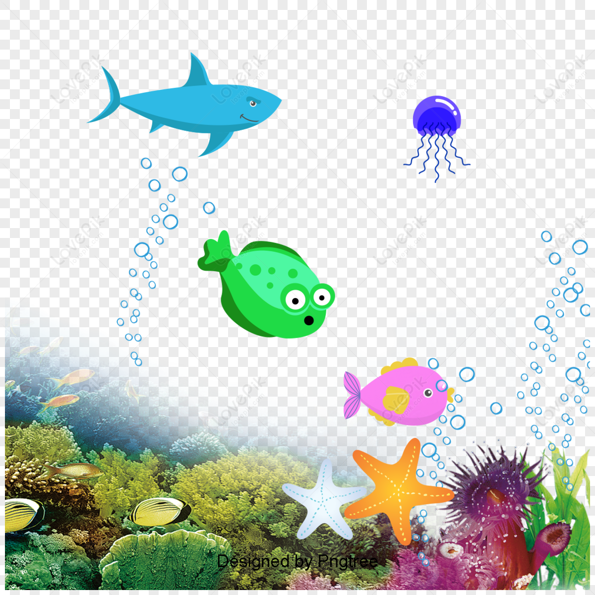 Simple Hand-painted Cartoon Fish Material,graphic,cute,animal PNG ...