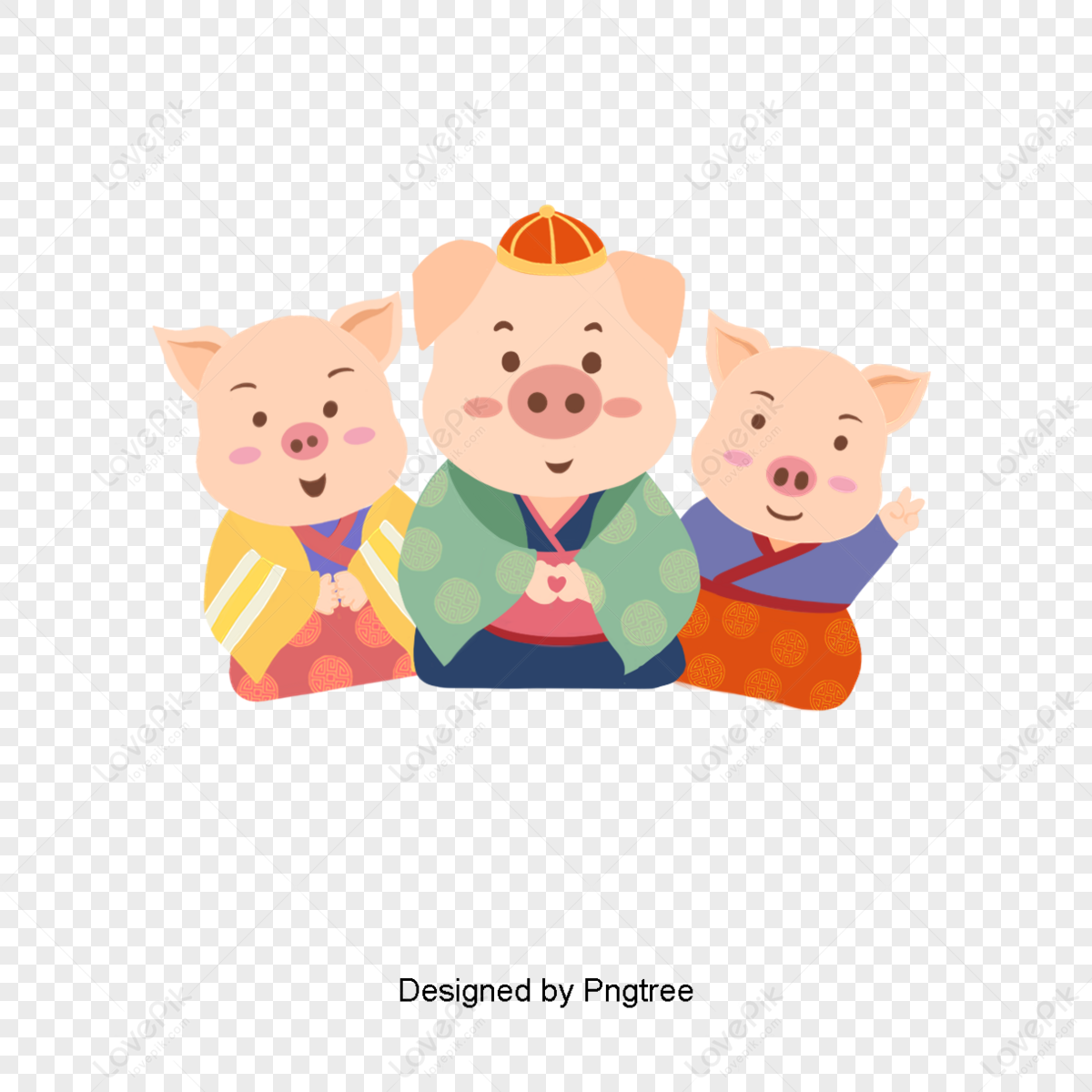 Cartoon pig wearing clothes Royalty Free Vector Image