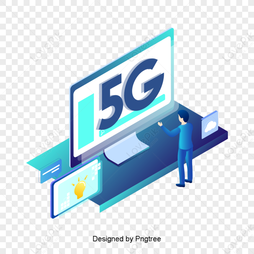 Cartoon Character 5g Office Scene,internet,learn,asset PNG Image And ...