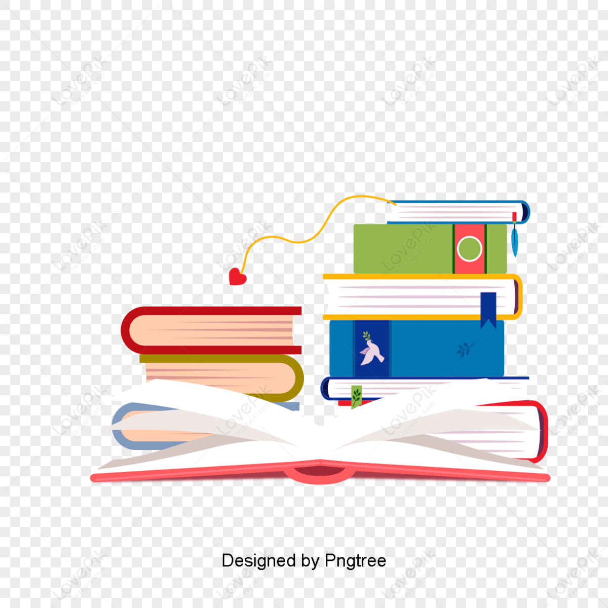 color creative book material design,learning,leaves,books png image