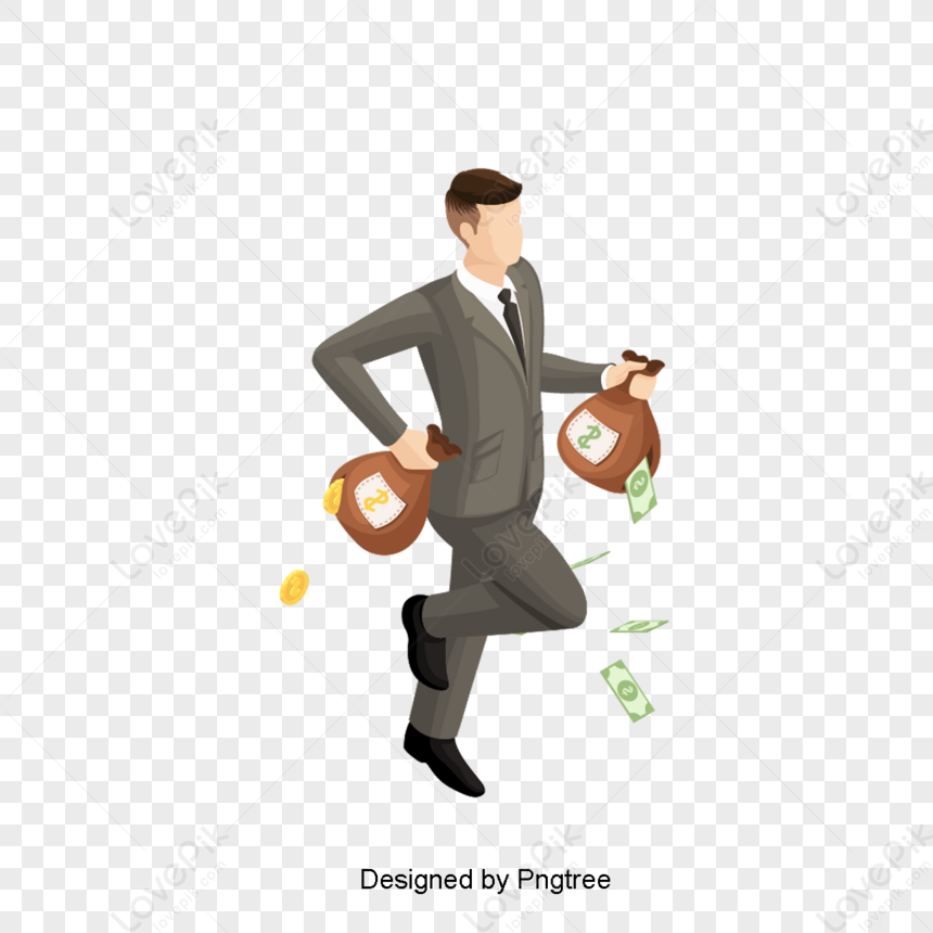 Cartoon Happy Job Illustrator,running,minimal,character PNG Transparent ...