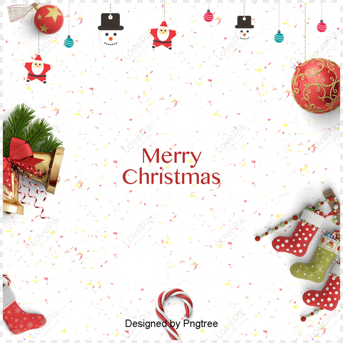 Exquisite and colourful red physical Christmas background,tree,vintage png image