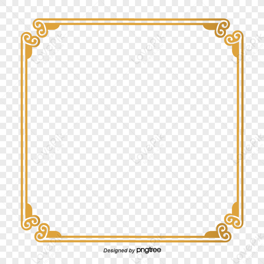 Golden Simple Decorative Border Elements,decorative Borders,arc,simple ...