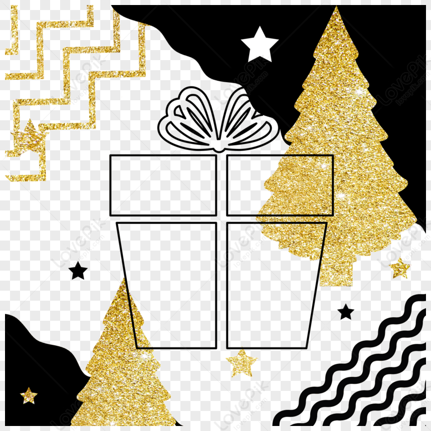 Luxurious Gold-black Gold Border At Christmas,celebration,paper PNG