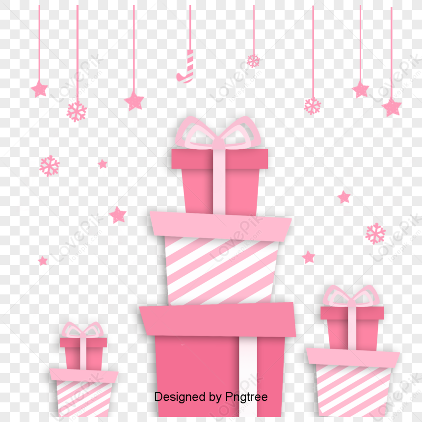 Pink Christmas T Boxgráficoañodiseño Png Imágenes Gratis Lovepik