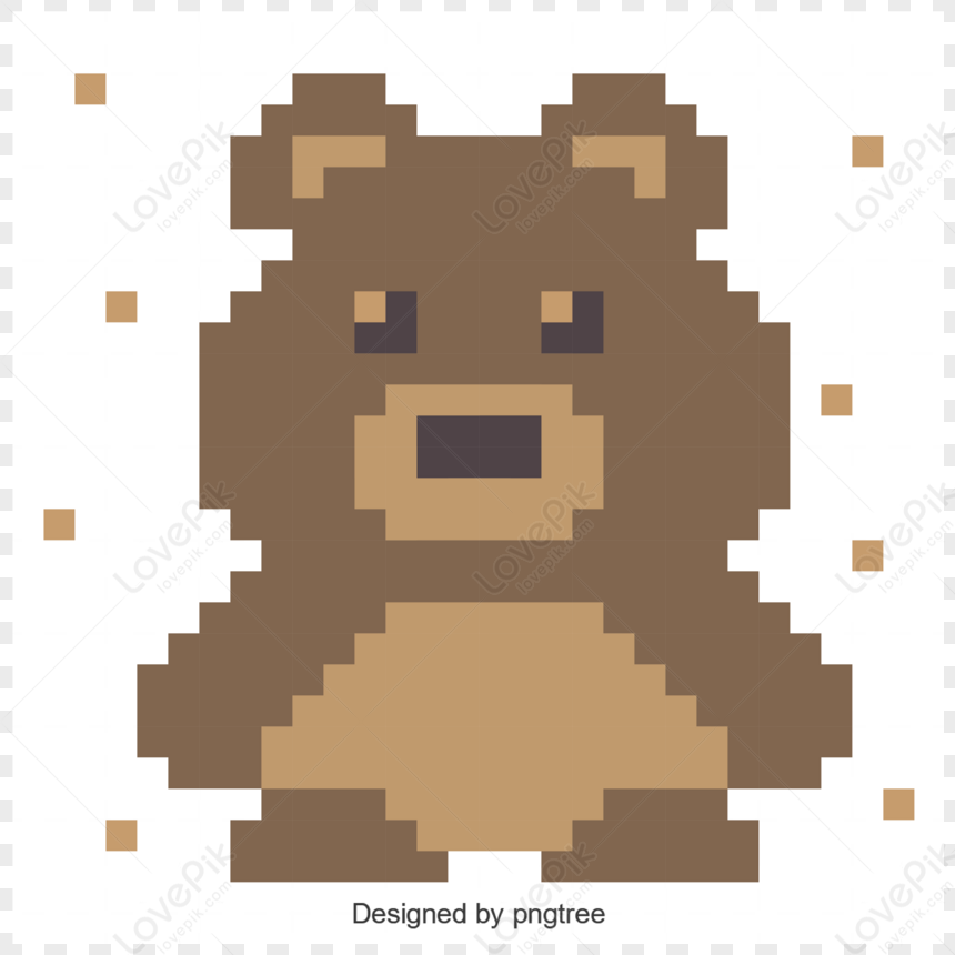 Pixel Big Bear Brown PNG Picture And Clipart Image For Free Download ...