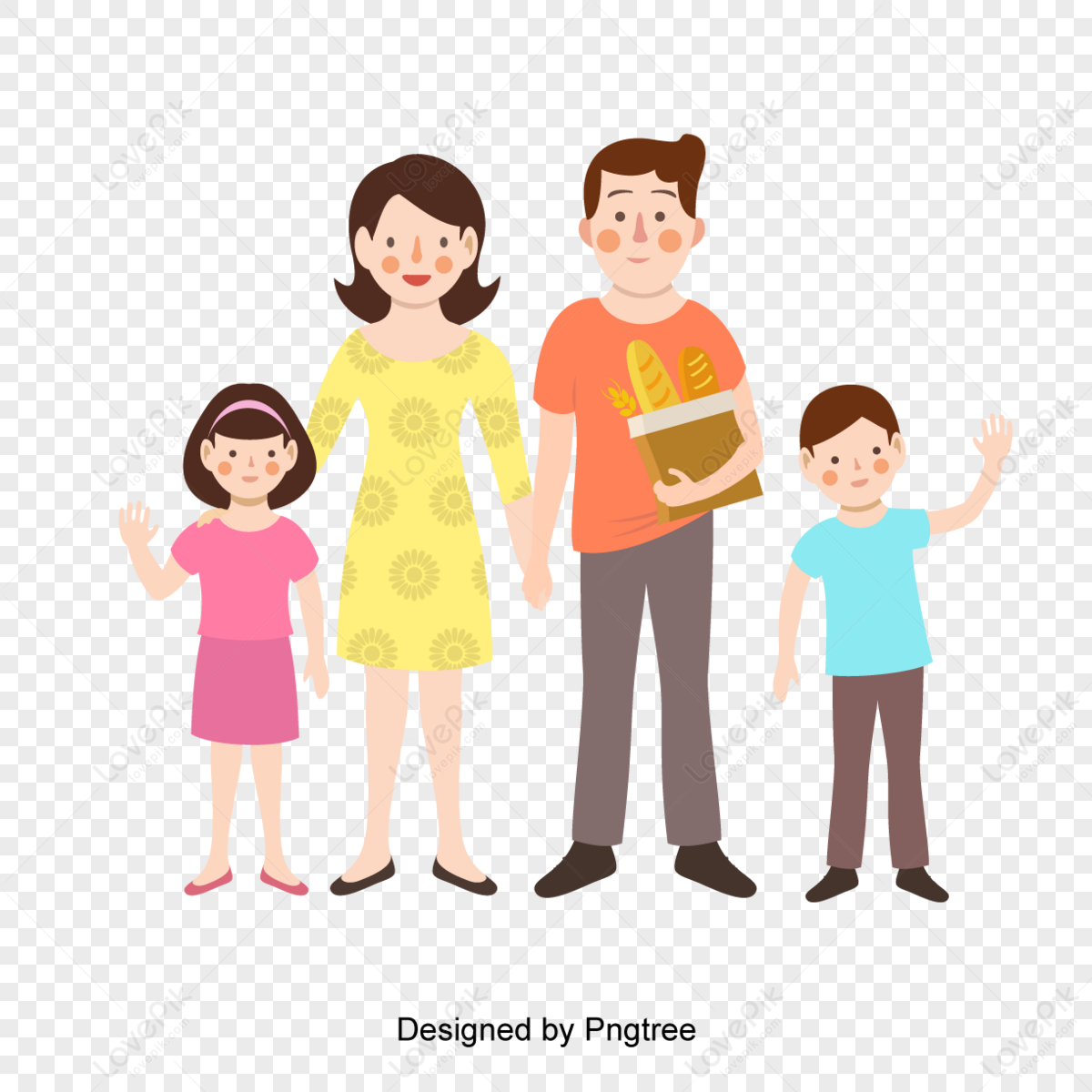 Simple And Warm Family Illustration Scene,illustrations,minimal PNG ...