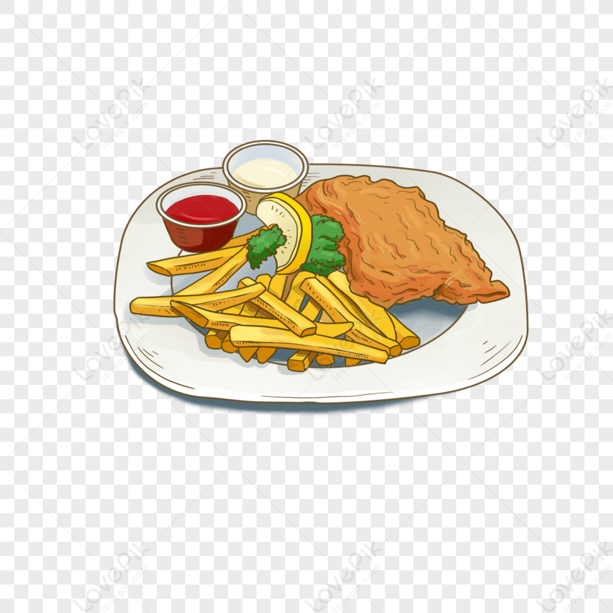 logo di pesce e patatine fritte