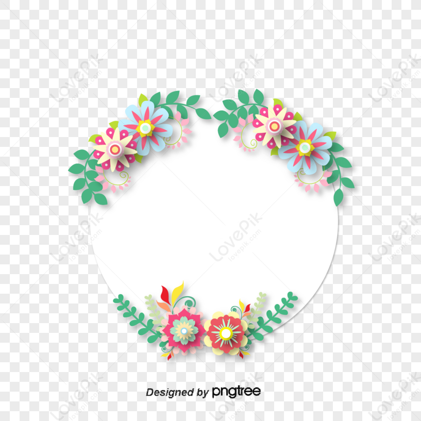 Circle Of Flowers,cream,pink,yellow PNG Picture And Clipart Image For ...