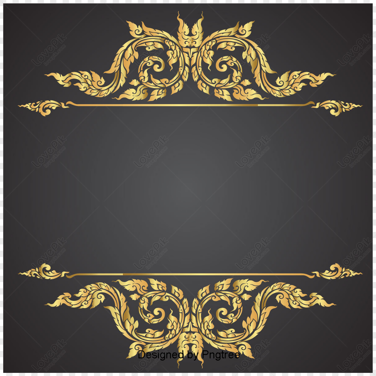 Golden Thai Border Design,certificate Border,thai Pattern Border ...