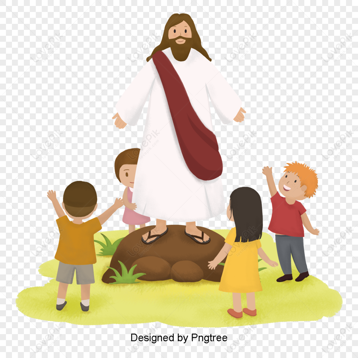 Jesus Cares About Children-s Hand Drawn Illustrations,cartoon,common ...