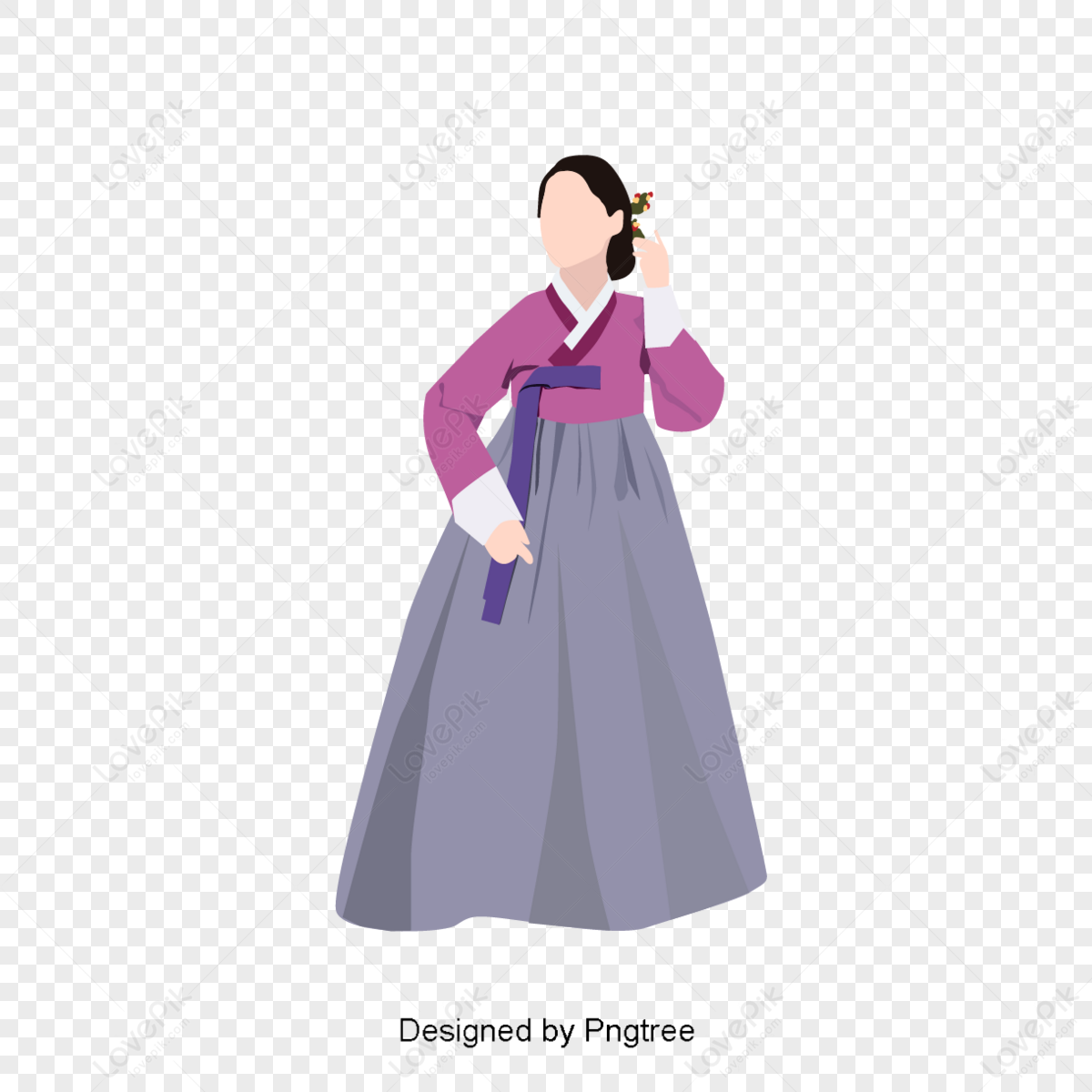 Korean Traditional Hanbok PNG Images With Transparent Background | Free ...