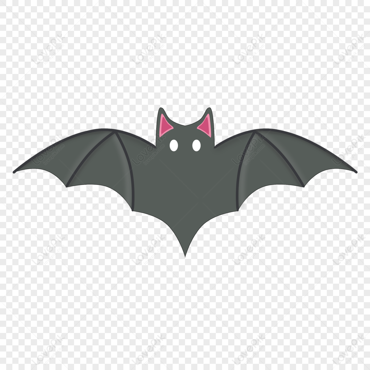 Black Cute Night Bat,cartoon,anime,wings PNG Image Free Download And ...