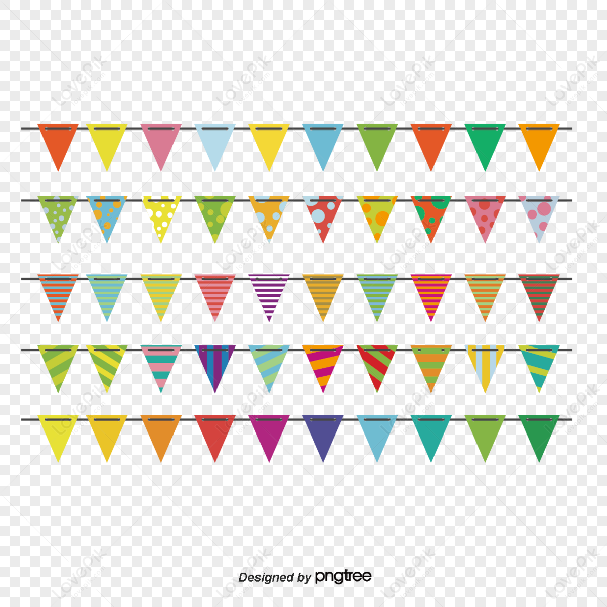 Colorful Festival Flags With Different Styles And Colors,cartoon 