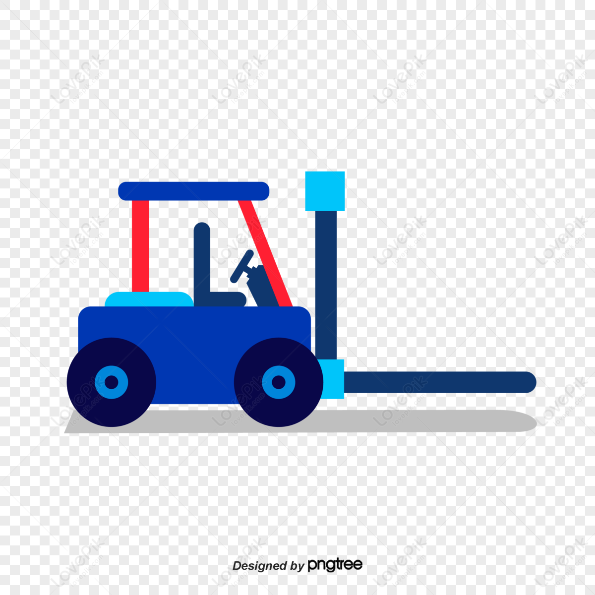 Blue Forklift PNG Images With Transparent Background | Free Download On ...