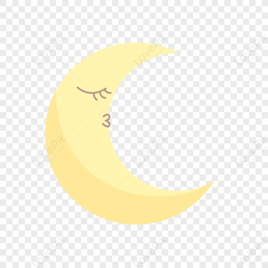 A Kissing Yellow Moon,sky,night Sky,pout PNG Transparent Background And ...