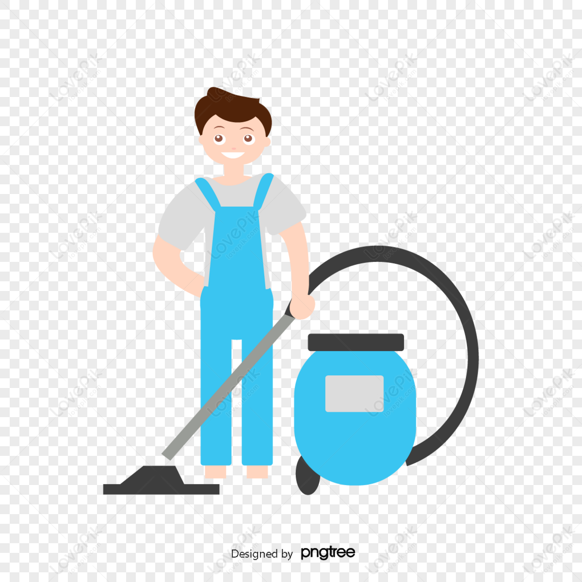 Man Vacuuming PNG Images With Transparent Background | Free Download On ...