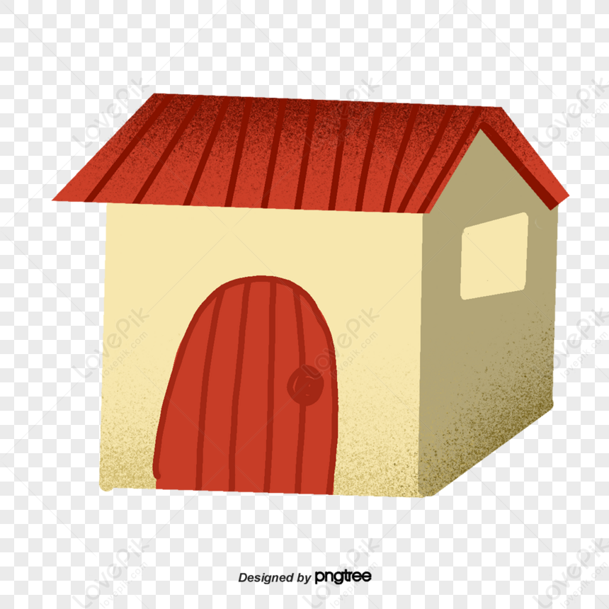 A Small House With A Red Roof,room,yard PNG Transparent Image And ...