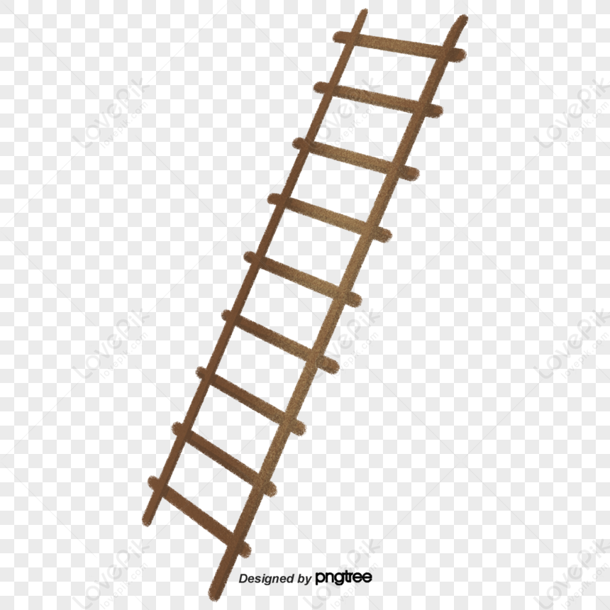 Cartoon Brown Wood Ladder,scene,arrange,wooden PNG Transparent Image ...