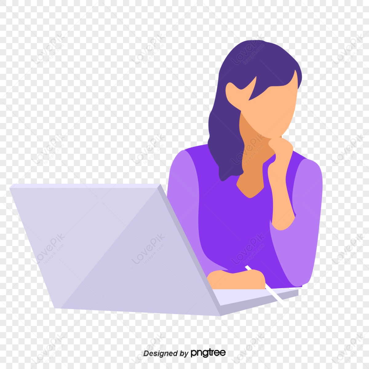 Office Lady Cartoon Png Images With Transparent Background 