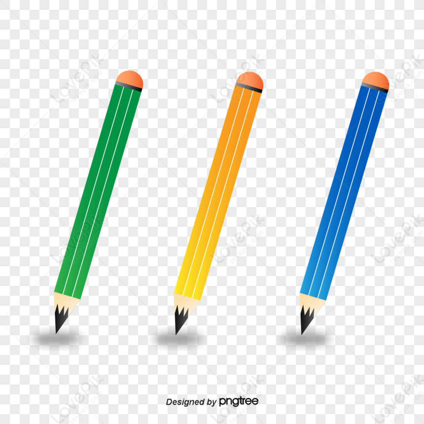 Cartoon Color Writing Pencil,colored Pencil,education,write PNG Image ...