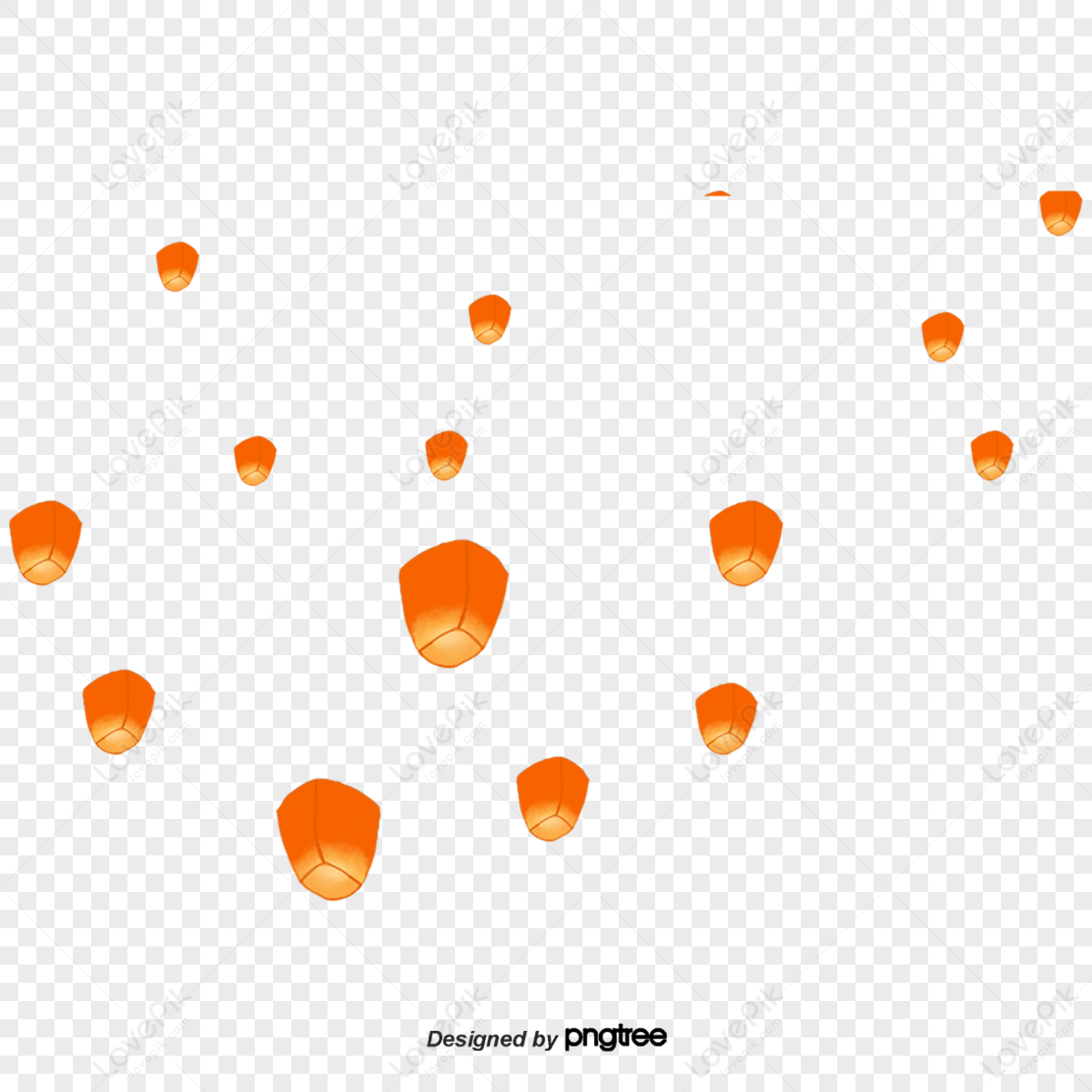 Cartoon Orange Kongming Lamp,luminescence,kongming Latern,light PNG ...