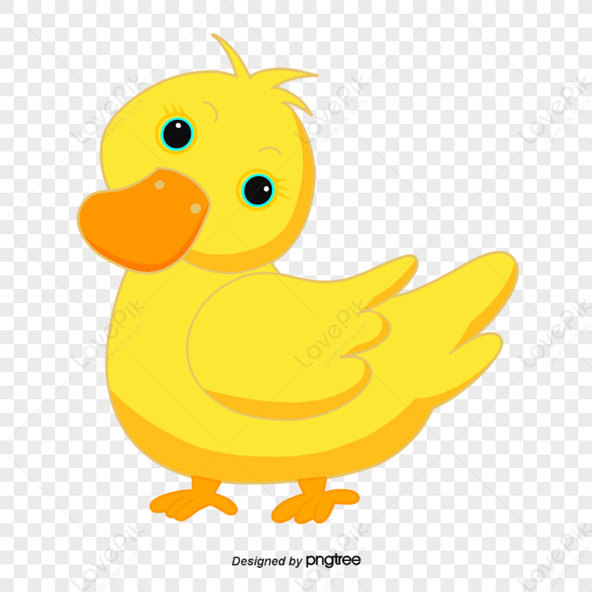 Cartoon Yellow Duck Cute Hand-painted,animal,anime,cute Paintings PNG ...