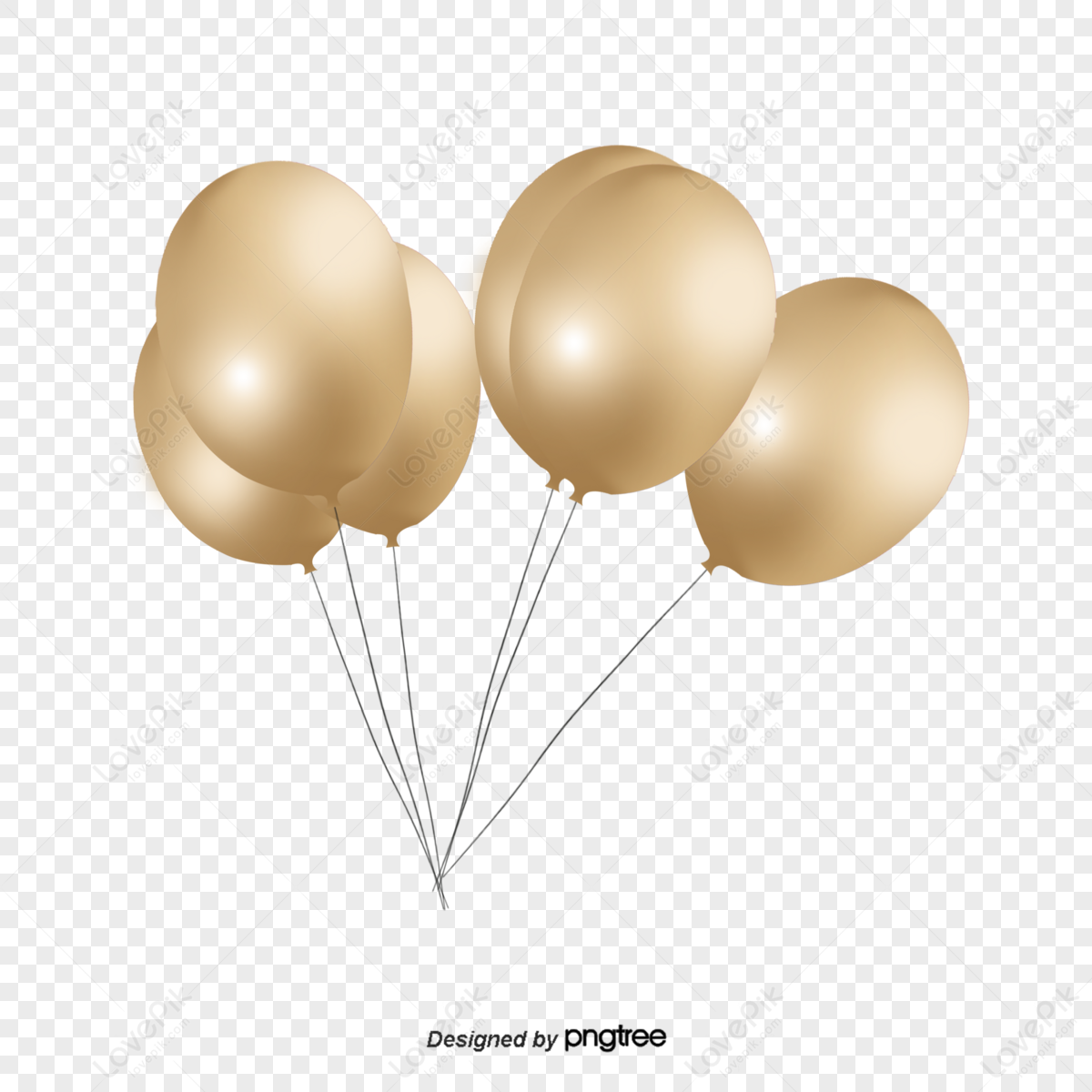 Coloured Golden Balloon Elements,cartoon Balloon,coloured Balloons ...