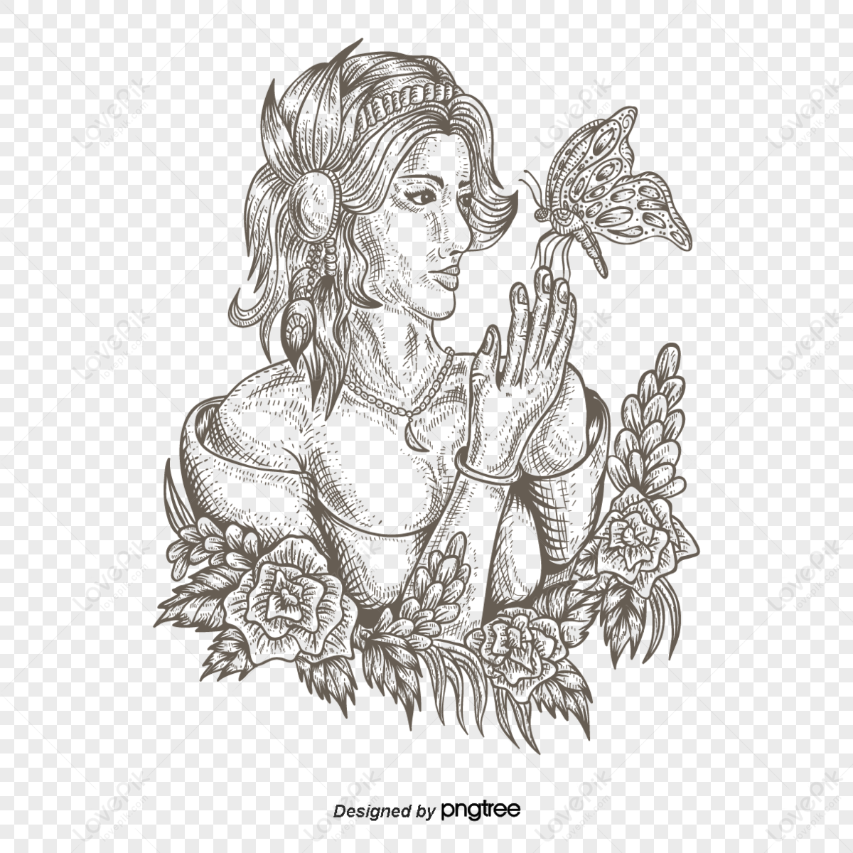 Design PNG E SVG De Ornamento Floral Peculiar Para Camisetas