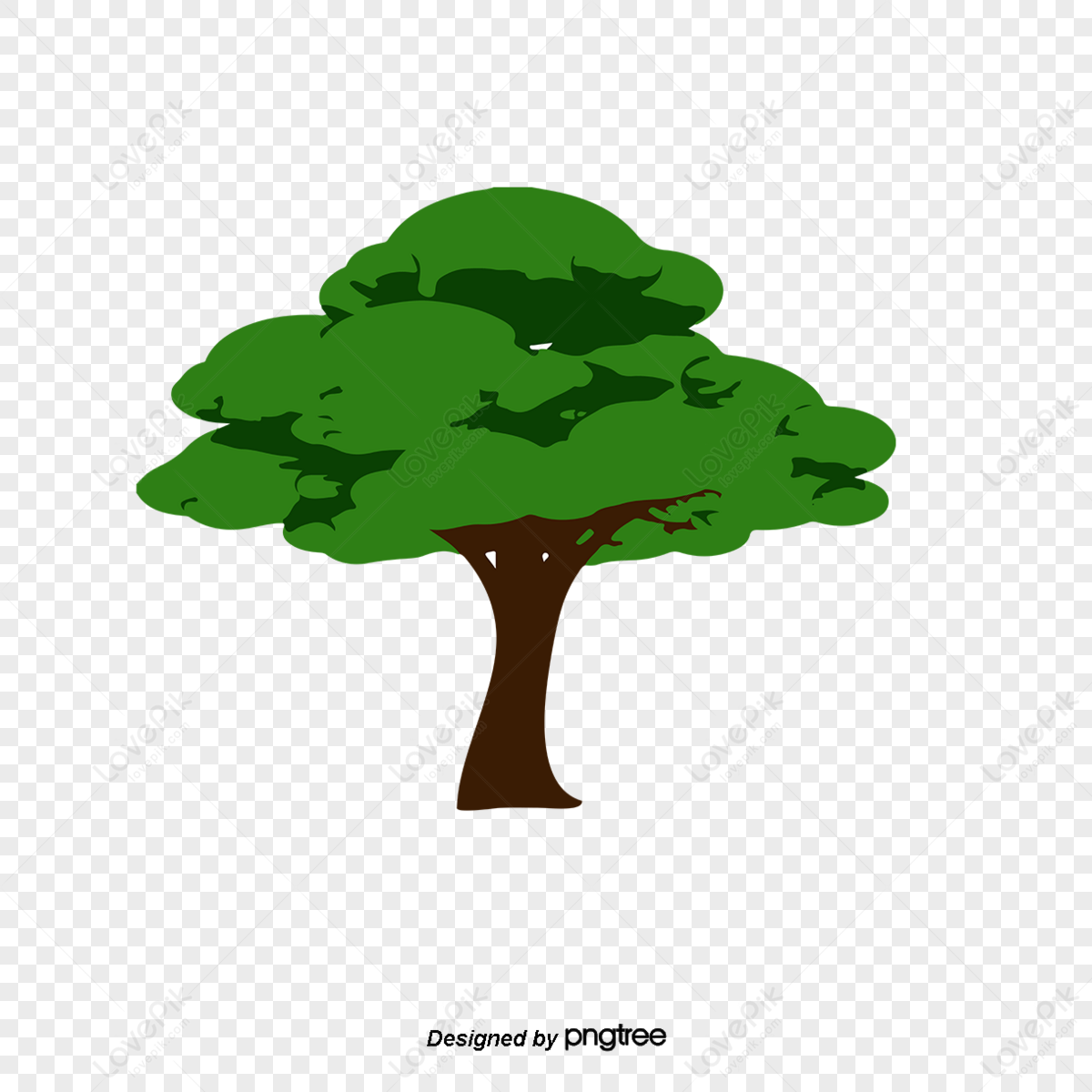 Green Cascade Japanese Illustration Style Landscape Tree,landscape ...