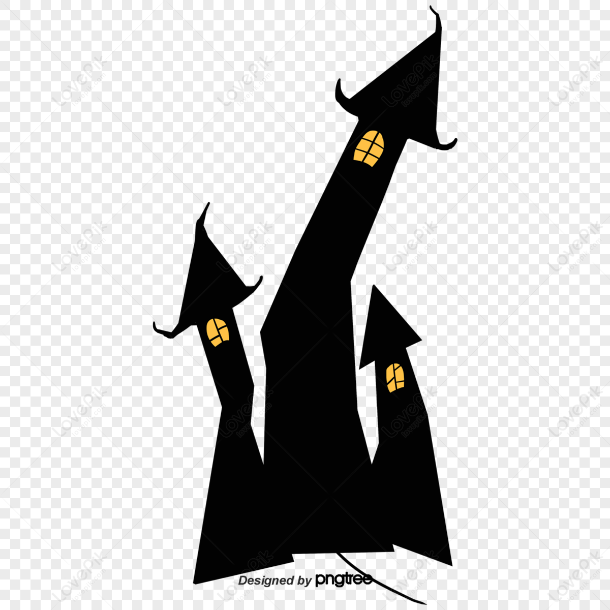 Halloween Black Cartoon Castlefestivalscenesscene Png Transparent