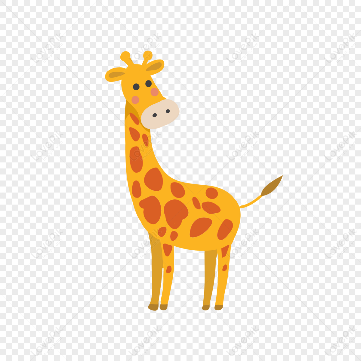 Hand-painted cute Giraffe,play,snake,cute hands png picture