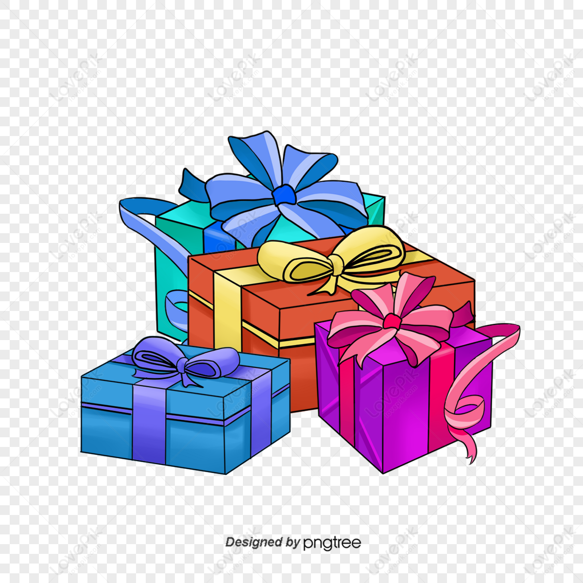 Colored Gift Boxes with Colorful Ribbons. Orange Background. Gif Stock  Photo - Image of birthday, concept: 116220748